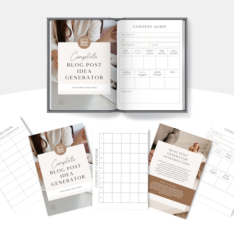 Blogger Planner Printable Blog Post Generator Planner Blogger Journal Business Planner Blog Post Planner Blogger Tools Blogger Ebook Canva