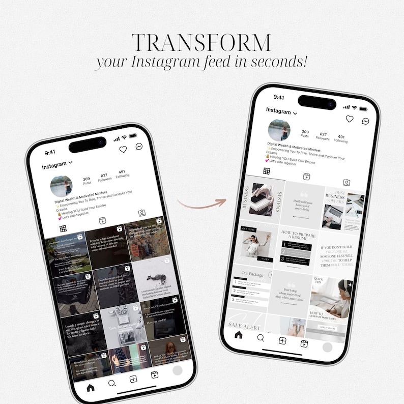 Branding Kit Templates Digital Marketer Personal Brand Kit Business Coach Posts Business templates Branding Package Social Media Bundle