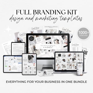 1000 Branding Kit Templates DIY Branding Kit Social Media Branding Template Bundle Instagram Bundle Business Marketing Template Canva
