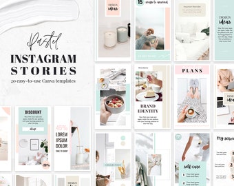 Instagram stories canva | Pastel instagram story canva | Instagram Stories template | Instagram story templates for Canva | Pastel Instagram