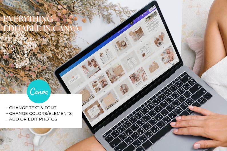 Instagram Template Boho Instagram Post Templates Canva Business Instagram Templates Coach Instagram Bundle Story Template Highlight Covers