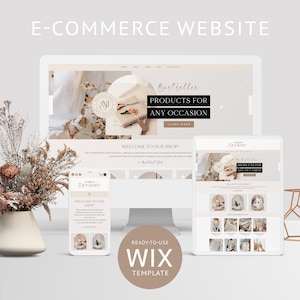 Wix website Template E-commerce Wix website design Online store Online shop template Wix Template Wix Theme Wix Layout Wix Shop Brown