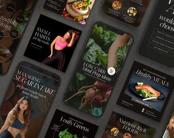 Plantillas de Instagram para entrenadores de nutrición Plantillas de redes sociales para dietistas Plantillas para entrenadores de salud Carruseles para publicaciones de Instagram para nutricionistas Coaches de bienestar