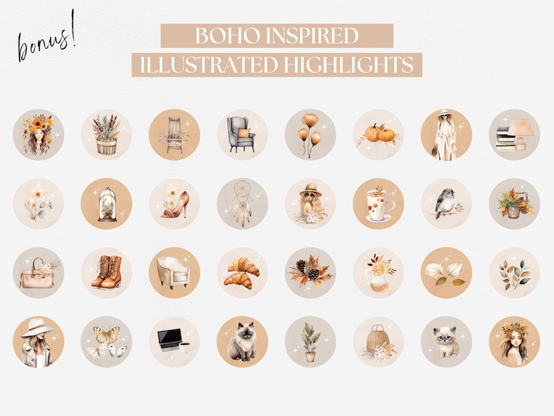 Instagram Template Boho Instagram Post Templates Canva Business Instagram Templates Coach Instagram Bundle Story Template Highlight Covers