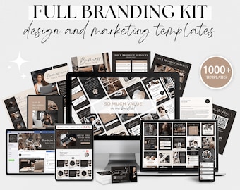 1000 Branding Package Templates DIY Branding Kit Social Media Branding Bundle Small Business Bundle Marketing templates Social media manager