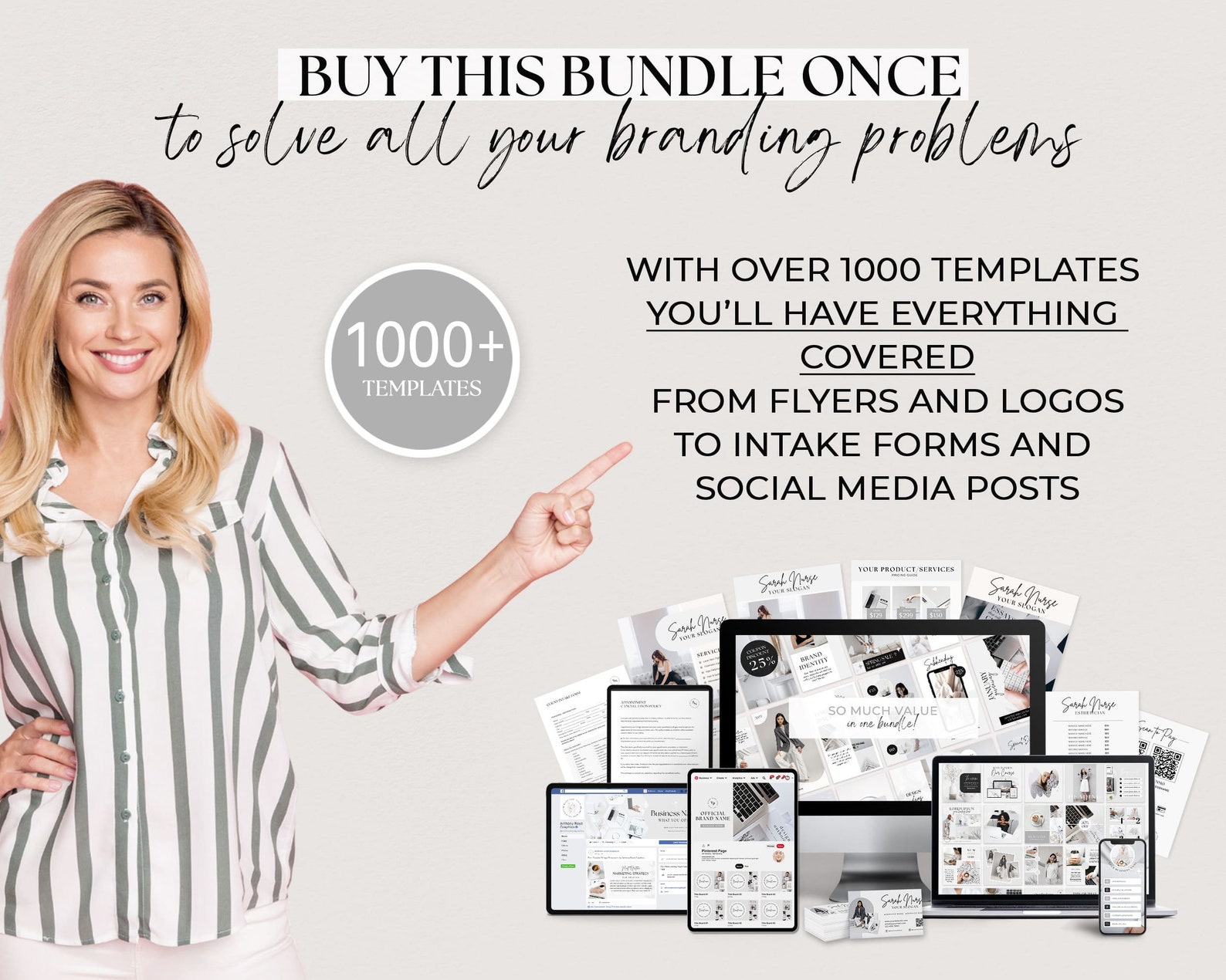 1000 Branding Kit Templates DIY Branding Kit Social Media Branding ...