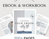 Ebook Template Canva Editable Coaching Workbook Template Canva Ebook Template Canva Worksheet Course Workbook Template in Blue Health Coach