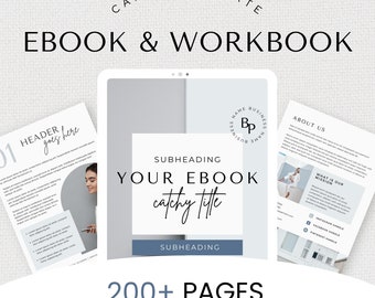 Ebook Template Canva Editable Coaching Workbook Template Canva Ebook Template Canva Worksheet Course Workbook Template in Blue Health Coach