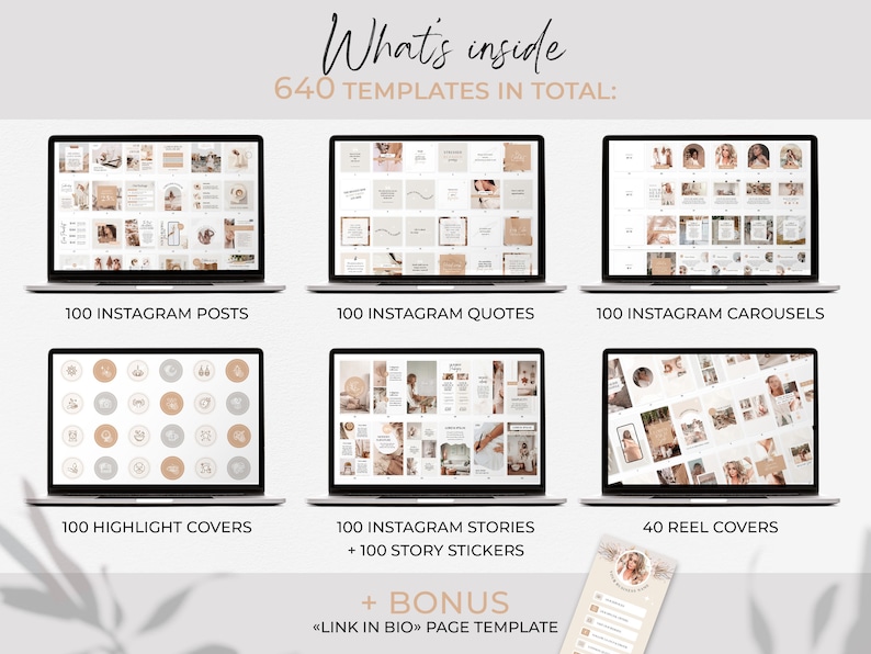 Instagram Template Boho Instagram Post Templates Canva Business Instagram Templates Coach Instagram Bundle Story Template Highlight Covers