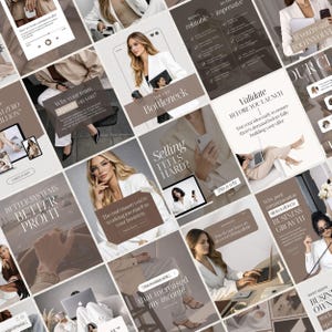 Coaching Instagram templates for Canva Digital Marketer Instagram templates Business coach Instagram coach Personal brand Entrepreneur posts