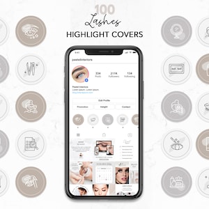 Highlight covers for lashes, instagram lash highlights, highlight covers, ig highlights cover lash, highlight covers for lash techs, artists