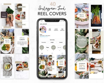 Food reels for instagram, Canva instagram reels template, instagram reel cover templates, instagram video thumbnails, igtv, food blogger