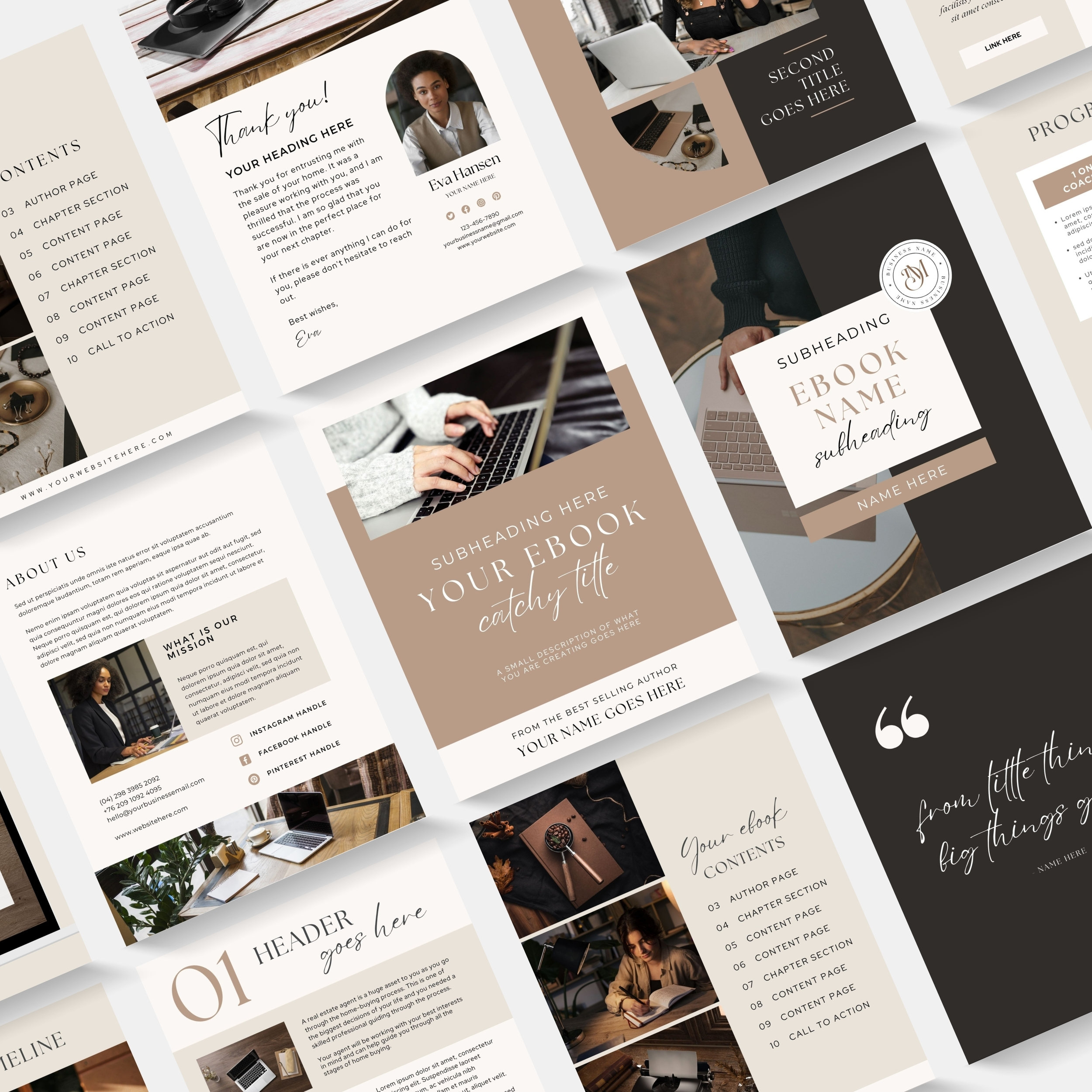 Editable Ebook Template Canva Small Business Digital Lead Magnet ...