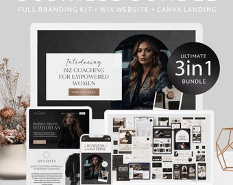 3-in-1 Business Templates Canva Coaching Template Social Wix website Canva landing page Toolkit Coaching Business Template Coach website Wix