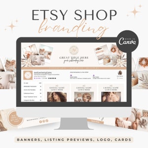 Etsy Shop Kit Etsy Banners Templates Etsy Shop Branding Kit Etsy Shop Bundle Etsy Canva Banners Etsy Store Canva Templates Etsy design POD