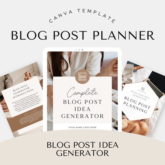Blogger Planner Printable Blog Post Generator Planner Blogger Journal Business Planner Blog Post Planner Blogger Tools Blogger Ebook Canva