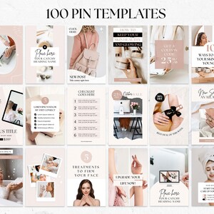 Pinterest Templates Canva Pinterest Pin Templates Pink Pinterest Bundle Idea Pins Pinterest Board Covers Pinterest Blogger Templates Pins
