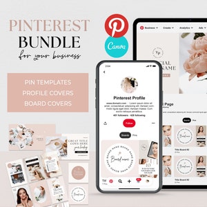 Pinterest Templates Canva Pinterest Pin Templates Pink Pinterest Bundle Idea Pins Pinterest Board Covers Pinterest Blogger Templates Pins