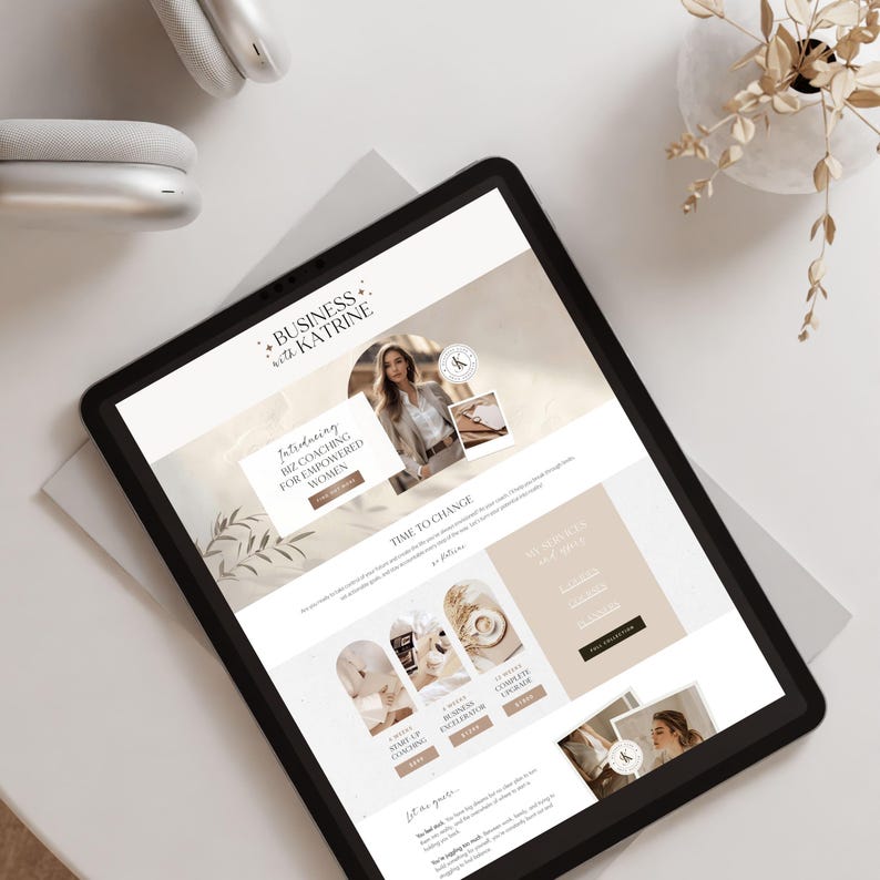 Ultimate Coaching Bundle Coaching Business Template Coach Online business Wix Website Template Canva website landing Branding Kit