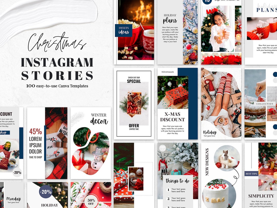 100 Christmas Instagram Templates, Christmas Social Media Templates ...