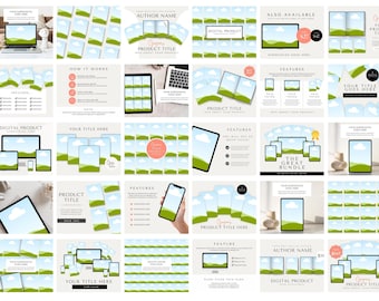 Etsy Listing Mockup, Digital Product Mockup Canva, Etsy Listing Mockup Templates, Canva Mockups for Printables, Drag and Drop Mockup Bundle