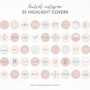 55 Neutral Instagram Highlight Covers Neutral Instagram Highlight Icons ...