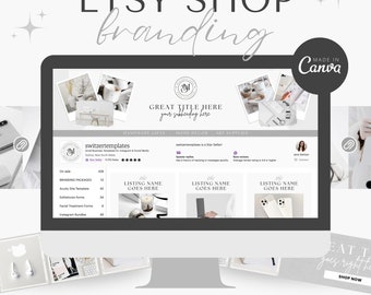 Etsy Shop Banner Kit Etsy Shop Templates Etsy Shop Branding Kit Etsy Shop Bundle Etsy Canva Banners Etsy Store Canva Templates Etsy design
