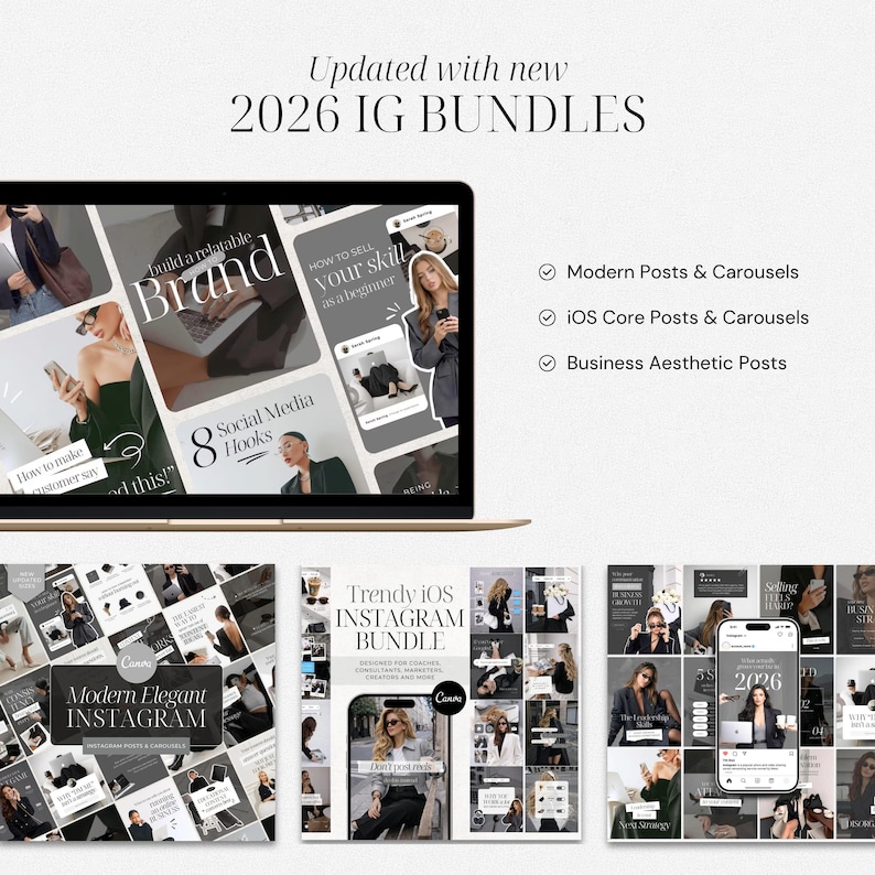 Branding Kit Templates Digital Marketer Personal Brand Kit Business Coach Posts Business templates Branding Package Social Media Bundle