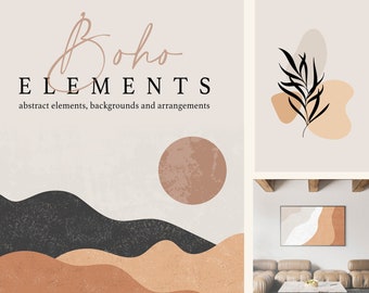 Boho elements svg / Boho elements clipart / boho clipart / boho backgrounds / boho elements / canva clipart boho