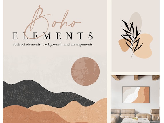 Boho elements svg / Boho elements clipart / boho clipart / boho backgrounds / boho elements / canva clipart boho