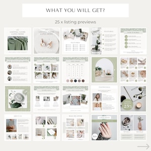 Etsy Shop Kit Etsy Banners Templates Etsy Store Banner Etsy Shop Branding Kit Etsy Shop Bundle Etsy Canva Banners Canva Templates Green