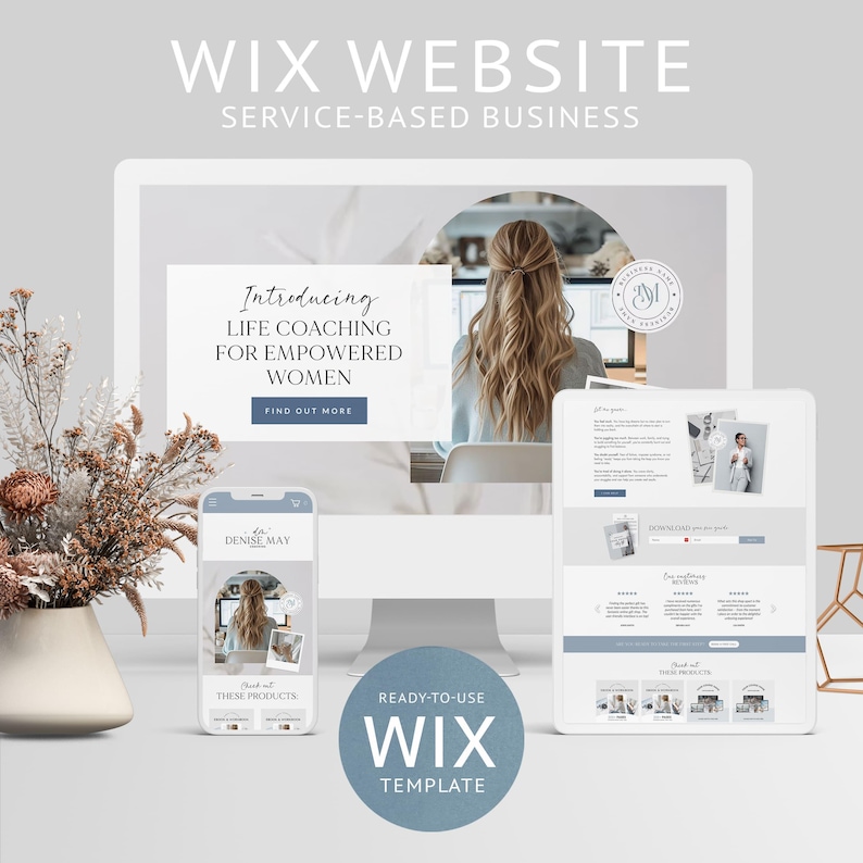 Wix Website Template Therapist Coach Health Coach Website Modern Minimalist Website Wix Templates Wix Web Design Service business Web theme
