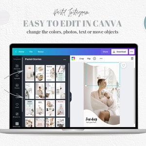 Toile d'histoires Instagram Toile d'histoire instagram pastel Modèle d'histoires Instagram Modèles d'histoires Instagram pour Canva Instagram Pastel image 5