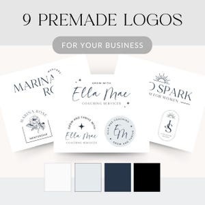 Premade logo canva Logo Template Logo design Premade Small Business Logo Set Editable Canva template Coach Logo Minimalist logo Beauty