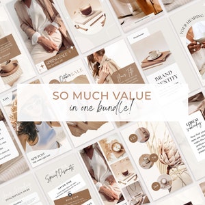 Instagram Bundle, Instagram Post Templates Canva, Instagram Templates for Business, Marketing Templates, Brown Instagram, Social media posts