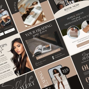 Social Media Templates Canva Instagram post templates Social Media Manager Template Coaching templates Dark Instagram Digital marketing