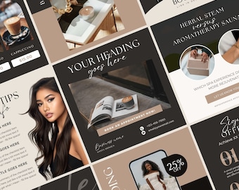 Social Media Templates Canva Instagram post templates Social Media Manager Template Coaching templates Dark Instagram Digital marketing