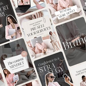 Pink Instagram Templates IG Post Templates Canva Templates Instagram Carousel Posts Templates Pink theme Instagram Coach SMM UGC Creator