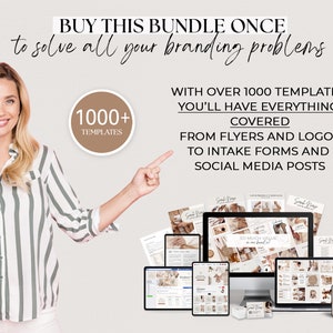 Branding Package, DIY Branding Kit, Social Media Branding Template, Marketing Bundle, Instagram Bundle, Business Brand Template Canva