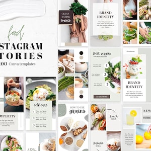 Food instagram story template, Food instagram template for Canva, Foodie instagram, Food blogger instagram templates for Canva, recipes