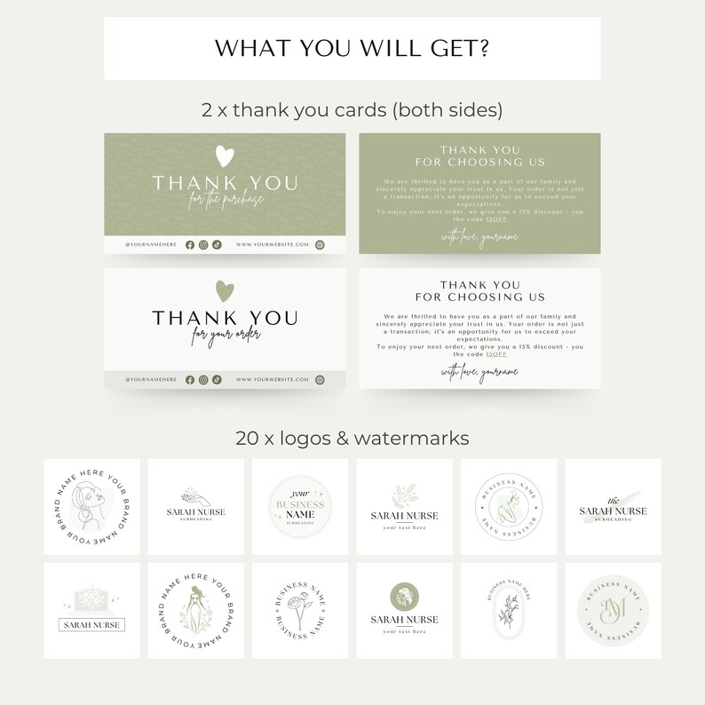 Etsy Shop Kit Etsy Banners Templates Etsy Store Banner Etsy Shop Branding Kit Etsy Shop Bundle Etsy Canva Banners Canva Templates Green