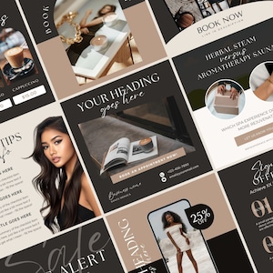 Social Media Bundle Business Marketing Template Branding Kit Social Media Post Faceless Marketing Branding Package Coach Instagram Template