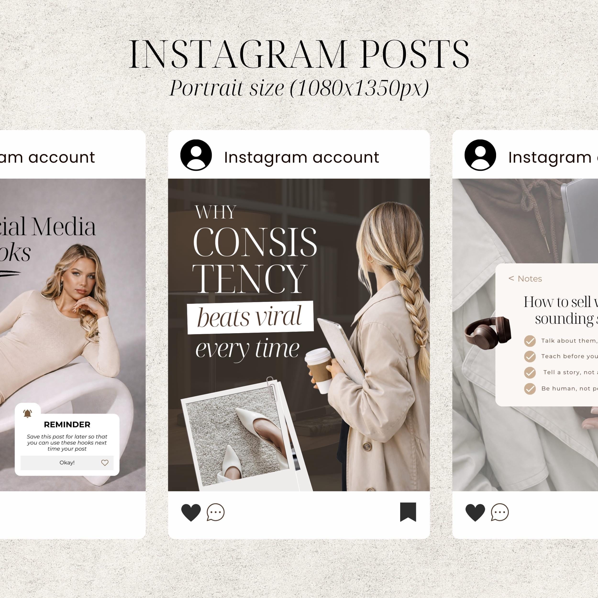 Elegant Instagram Carousel Templates Beige Neutral Aesthetic Canva ...
