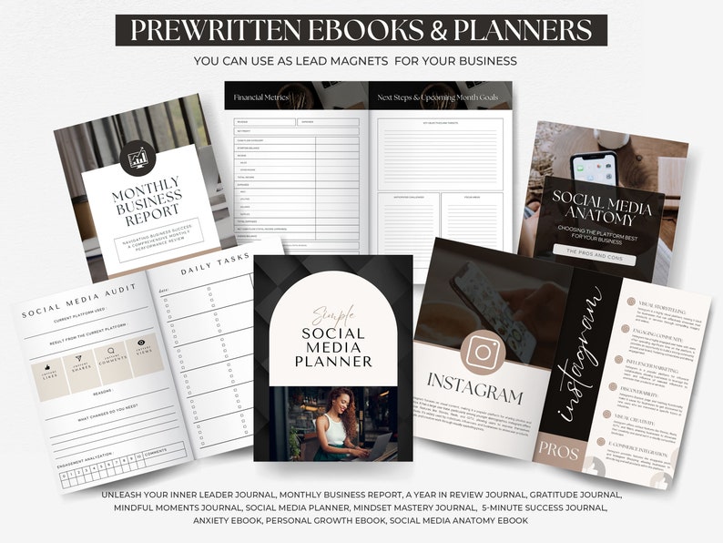 Social Media Bundle Business Marketing Template Branding Kit Social Media Post Faceless Marketing Branding Package Coach Instagram Template