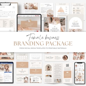 2025 MEGA BUNDLE Coaching Business Template Female business bundle Branding package Branding kit Canva Templates Social media Marketing Pack
