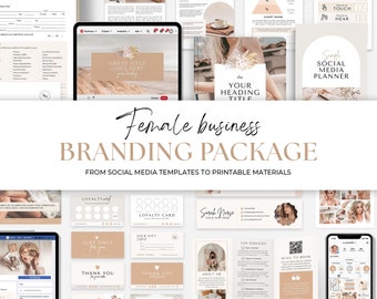 2026 MEGA BUNDLE Coaching Business Template Female business bundle Branding package Branding kit Canva Templates Social media Marketing Pack