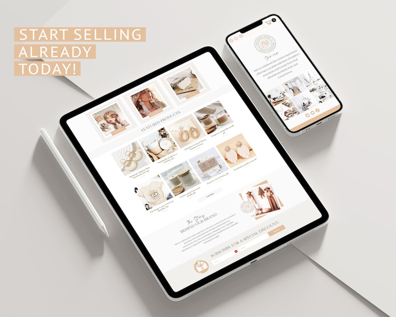 Wix Theme Boutique Website Template Wix Ecommerce Template Fashion Website Template Ecommerce Website Shopping website Premade wix website