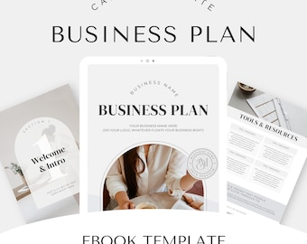 Business Plan Template Printable Planner Small Business Plan Analysis Canva Business Plan Ebook Start Up Business Plan Editable Template