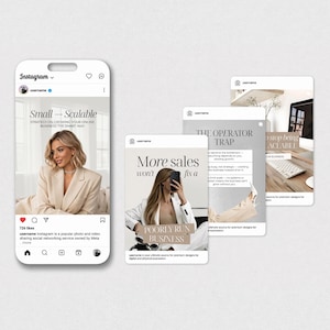 Coaching Instagram templates for Canva Digital Marketer Instagram templates Business coach Instagram coach Personal brand Entrepreneur posts