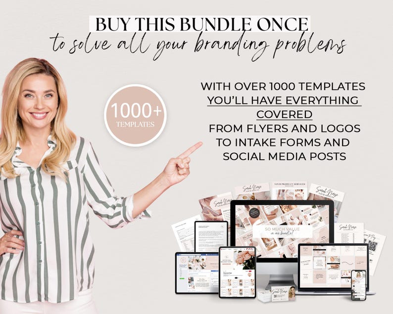 Coaching Business Template Bundle Online business All in One Bundle Wix Website Template Canva website Branding Kit Coach Marketing Template